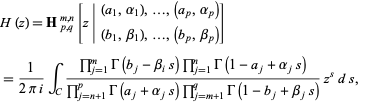 Fox H Function From Wolfram Mathworld