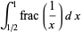 int_(1/2)^1frac(1/x)dx