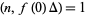 (n,f(0)Delta)=1