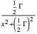 (1/2Gamma)/(x^2+(1/2Gamma)^2)