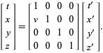 Galilean Transformation -- from Wolfram MathWorld