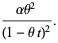 (alphatheta^2)/((1-thetat)^2).