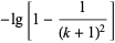 -lg[1-1/((k+1)^2)]