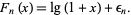  F_n(x)=lg(1+x)+epsilon_n. 