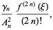 (gamma_n)/(A_n^2)(f^((2n))(xi))/((2n)!),