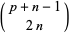 (p+n-1; 2n)