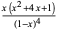 (x(x^2+4x+1))/((1-x)^4)