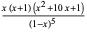 (x(x+1)(x^2+10x+1))/((1-x)^5)