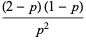 ((2-p)(1-p))/(p^2)