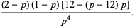 ((2-p)(1-p)[12+(p-12)p])/(p^4).