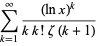 sum_(k=1)^(infty)((lnx)^k)/(kk!zeta(k+1))