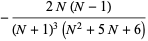 -(2N(N-1))/((N+1)^3(N^2+5N+6))