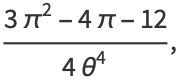 (3pi^2-4pi-12)/(4theta^4),