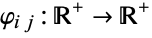 phi_(ij):R^+->R^+