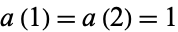 a(1)=a(2)=1