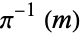 pi^(-1)(m)