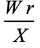 (Wr)/X
