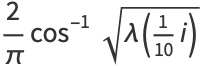 2/picos^(-1)sqrt(lambda(1/(10)i))