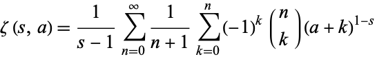 Hurwitz Zeta Function -- from Wolfram MathWorld