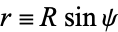 r=Rsinpsi