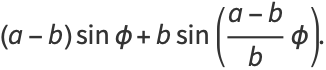 (a-b)sinphi+bsin((a-b)/bphi).