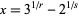 x=3^(1/r)-2^(1/s)