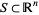 S subset R^n