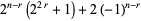 2^(n-r)(2^(2r)+1)+2(-1)^(n-r)