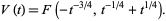  V(t)=F(-t^(-3/4),t^(-1/4)+t^(1/4)). 