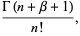 (Gamma(n+beta+1))/(n!),