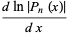 (dln|P_n(x)|)/(dx)