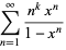 sum_(n=1)^(infty)(n^kx^n)/(1-x^n)