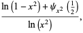 (ln(1-x^2)+psi_(x^2)(1/2))/(ln(x^2)),