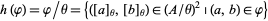  h(phi)=phi/theta={([a]_theta,[b]_theta) in (A/theta)^2|(a,b) in phi} 