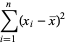 sum_(i=1)^(n)(x_i-x^_)^2