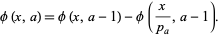  phi(x,a)=phi(x,a-1)-phi(x/(p_a),a-1). 