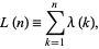  L(n)=sum_(k=1)^nlambda(k), 