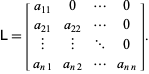 definition of a lower triangular matrix