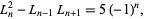  L_n^2-L_(n-1)L_(n+1)=5(-1)^n, 