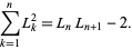  sum_(k=1)^nL_k^2=L_nL_(n+1)-2. 