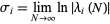  sigma_i=lim_(N->infty)ln|lambda_i(N)| 