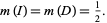  m(I)=m(D)=1/2. 