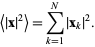  <|x|^2>=sum_(k=1)^N|x_k|^2. 