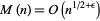  M(n)=O(n^(1/2+epsilon)) 