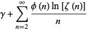 gamma+sum_(n=2)^(infty)(phi(n)ln[zeta(n)])/n