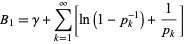  B_1=gamma+sum_(k=1)^infty[ln(1-p_k^(-1))+1/(p_k)] 