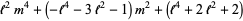 l^2m^4+(-l^4-3l^2-1)m^2+(l^4+2l^2+2)