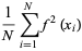 1/Nsum_(i=1)^(N)f^2(x_i)