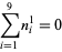 sum_(i=1)^(9)n_i^1=0