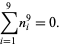 sum_(i=1)^(9)n_i^9=0.